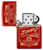 Zippo Retro Metallic Red Laser Engraved Lighter