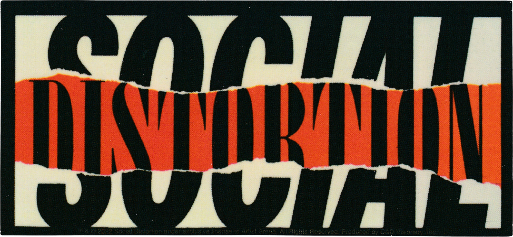 Sticker - Social Distortion Ripped Logo 5.5" Rock Music Band