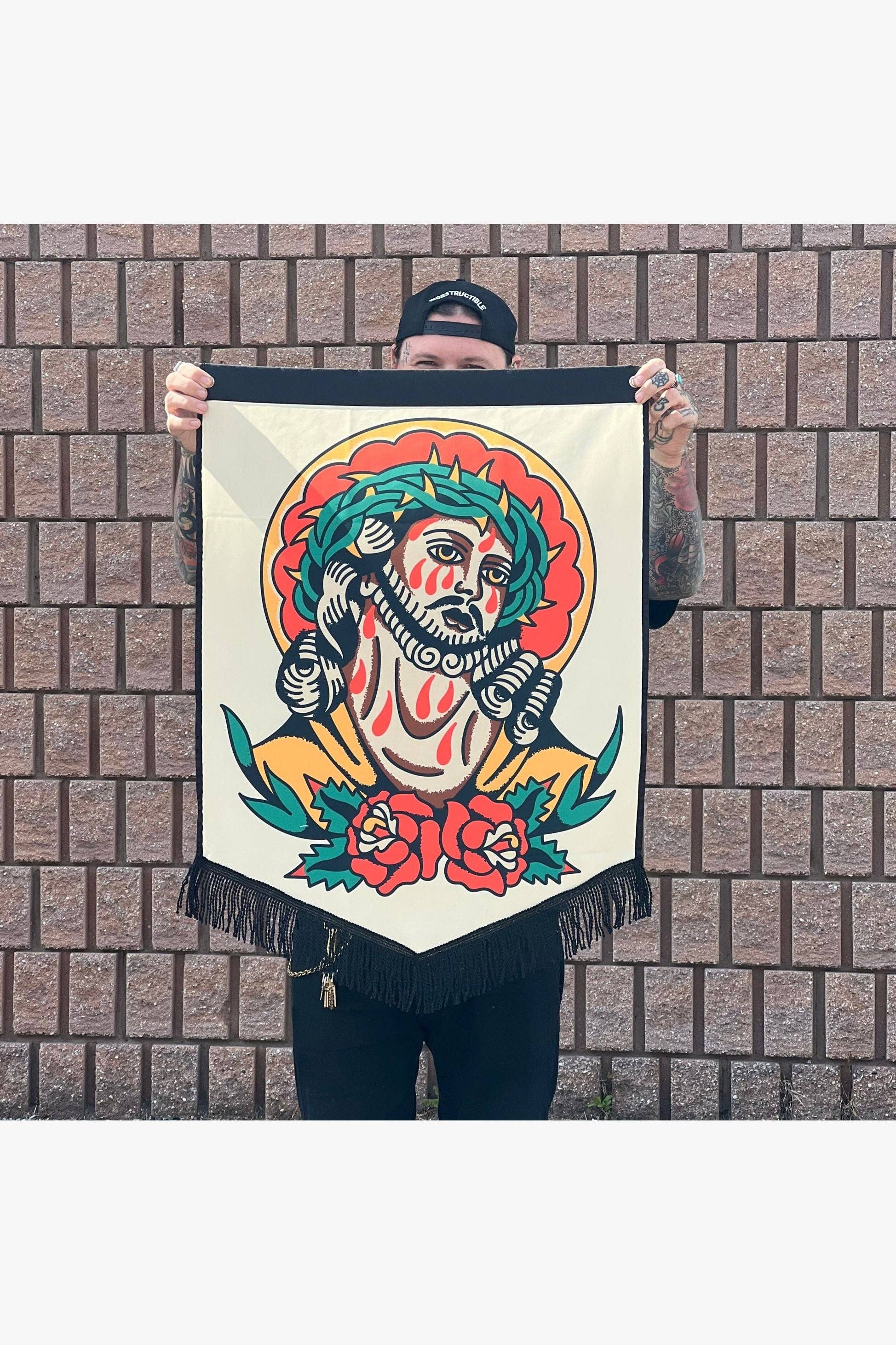 INDESTRUCTIBLE Jesus Banner