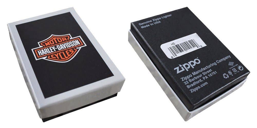 Zippo Harley-Davidson Logo Brushed Chrome Lighter