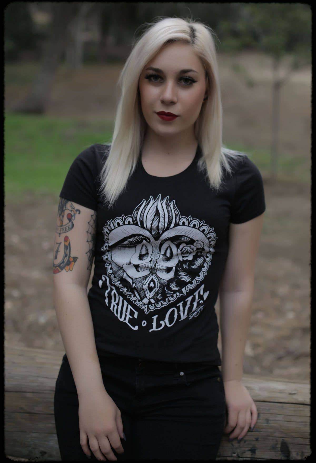 NWT Cartel Ink BLACK WHITE | True Love Tee Shirt