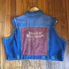 Custom Harley-Davidson Denim Vest Size 3XL