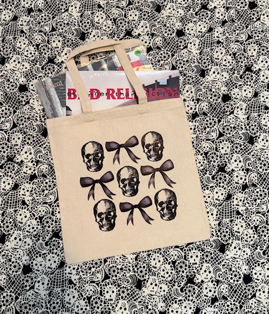 Album Tote Bag w/ Skull and Bows