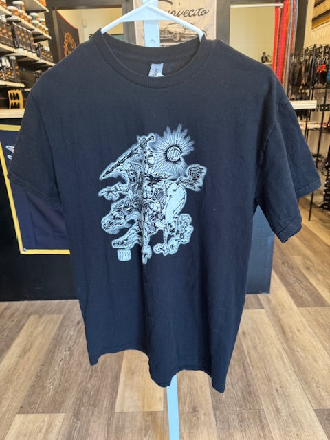 Men's Skull Warrior Dragon Horse Tee Shirt Size Medium Main image