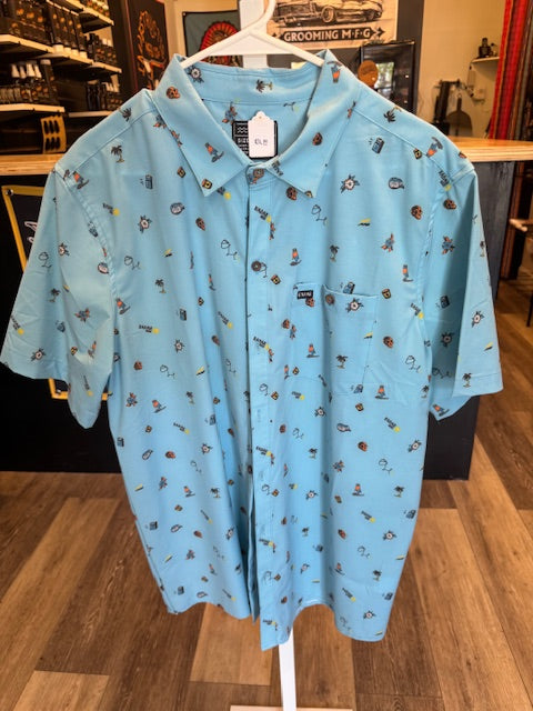 Men's Radar Skis Herbs Cup Button Up Large
