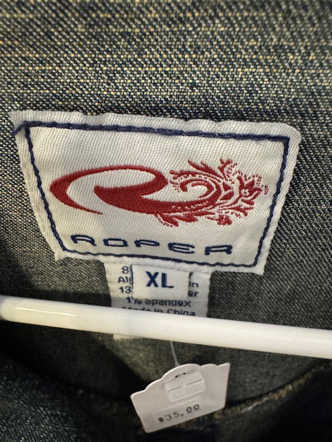 Roper Denim Jacket Size XL