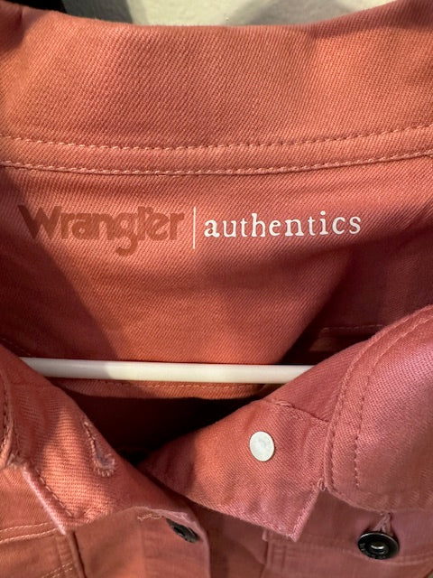 Wrangler Authentics Denim Salmon Jacket Size Medium