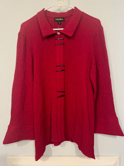 NWT Indigo Moon Red Jacket / Top Size Small