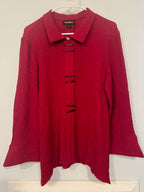 NWT Indigo Moon Red Jacket / Top Size Small