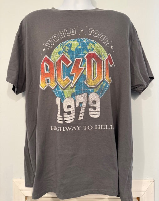 ACDC World Tour 1979 Highway To Hell Tee Shirt Size 2XL