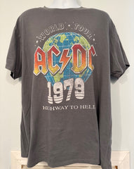 ACDC World Tour 1979 Highway To Hell Tee Shirt Size 2XL