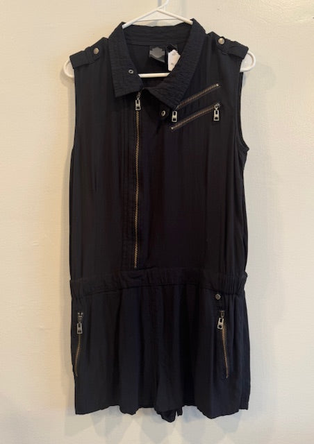 Pre-Owned Harley Davidson Black Romper Size Medium