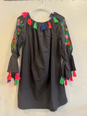 Pre-Owned Embroidered Mexican Heritage Dress Size Medium