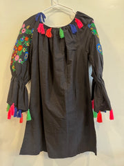 Pre-Owned Embroidered Mexican Heritage Dress Size Medium