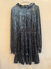 Pre-owned Pink + Sophie Velvet Dress Size Medium