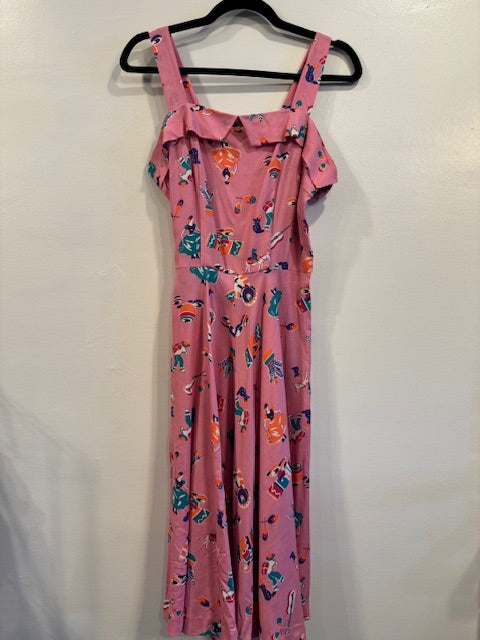 Vintage Handmade Fiesta Dress by Diana Jeanne Size Small/Medium