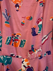 Vintage Handmade Fiesta Dress by Diana Jeanne Size Small/Medium