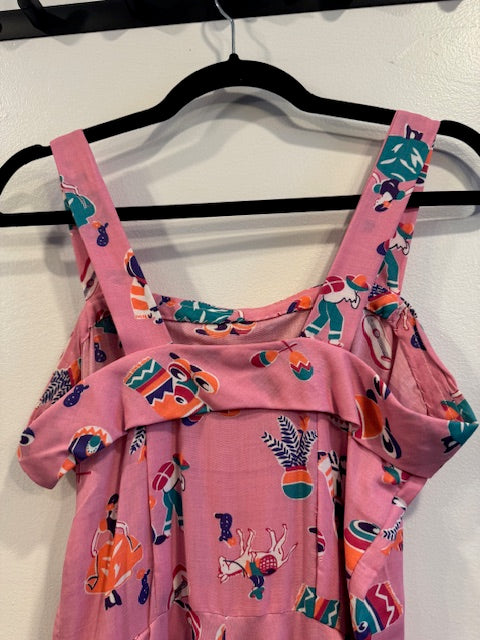 Vintage Handmade Fiesta Dress by Diana Jeanne Size Small/Medium