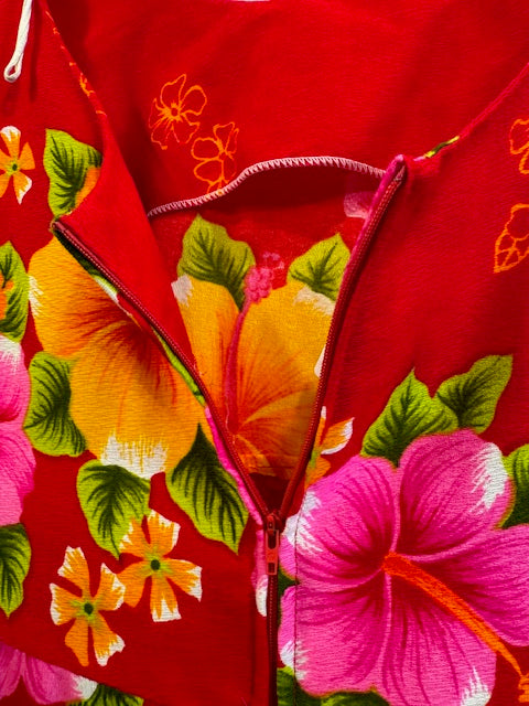 Vintage POMARE Hawaiian Tiki Dress Size 18