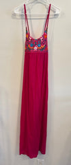 Pre-Owned Embroidered Long Dress Size Large