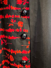 Vintage Black and Red Dress with Overcoat Size Extra Small/ Small