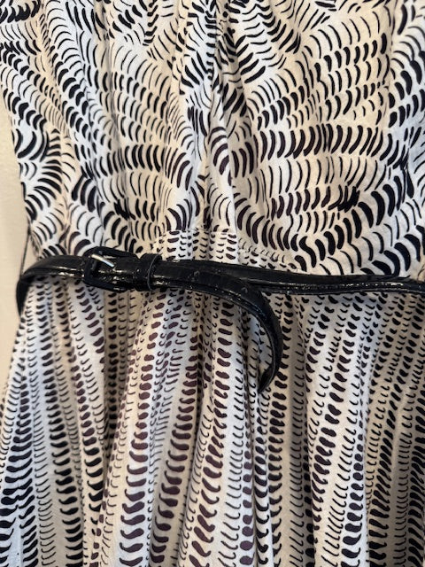 Vintage Striped Dress with Side Zipper Size Extra Small/ Small