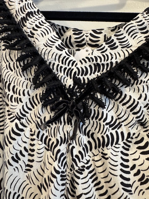 Vintage Striped Dress with Side Zipper Size Extra Small/ Small