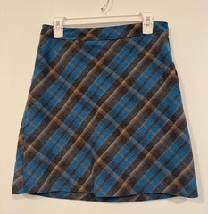Pre-Owned American Eagle Outfitters Wool Stretch Plaid Skirt Size 6