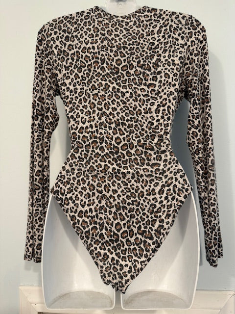 Pre-Owned Nasty Girl Leopard Print Body Suit Size 4