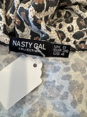 Pre-Owned Nasty Girl Leopard Print Body Suit Size 4