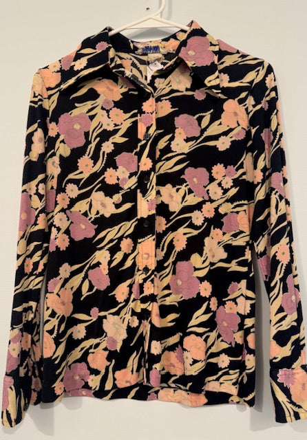 Vintage Bobbie Brooks Floral Long Sleeve Top Size Large Main image