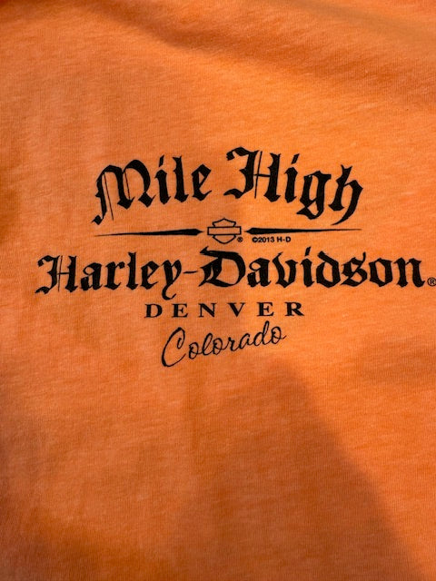 Pre-Owned Mile High Denver Harley Davidson Tee Shirt Size Large Secondary image