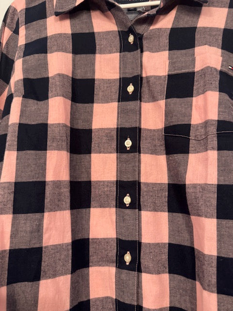 NWT Tommy Hilfiger Pink Flannel Size Large