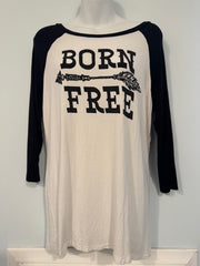 Pre-Owned Born Free 3/4 Sleeve Tee Shirt Size Extra Large