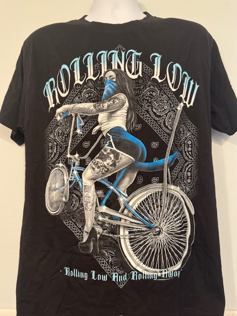 NWOT Rolling Low Lowrider Bicycle Chola Tee Shirt Size Large Main image