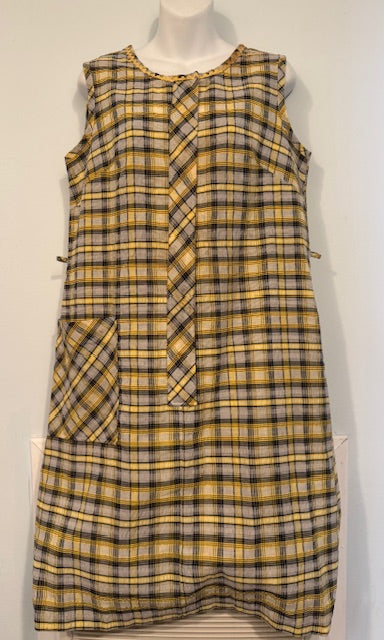 Vintage Romar Leisurely Living Plaid Dress Size  Medium