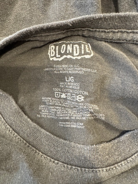 Pre-Owned Blondie "HEART OF GLASS" Tee Shirt Size Large
