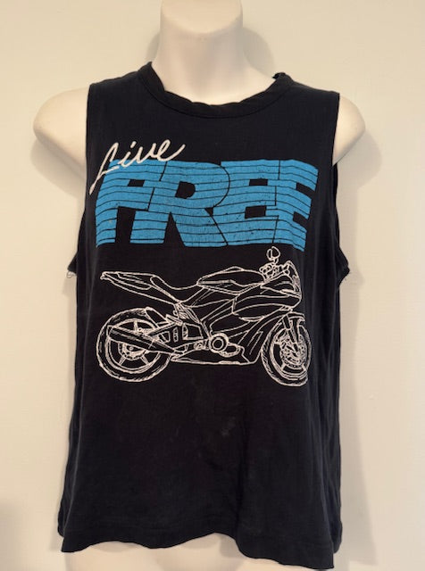 Pre-Owned Chase "Live FREE" Tank Top Size Small