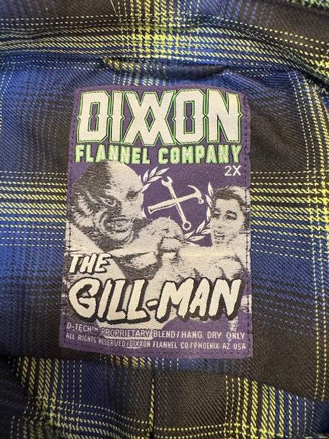 Pre-Owned Dixxon "The GILL_MAN" Snapped Flannel Size 2XL