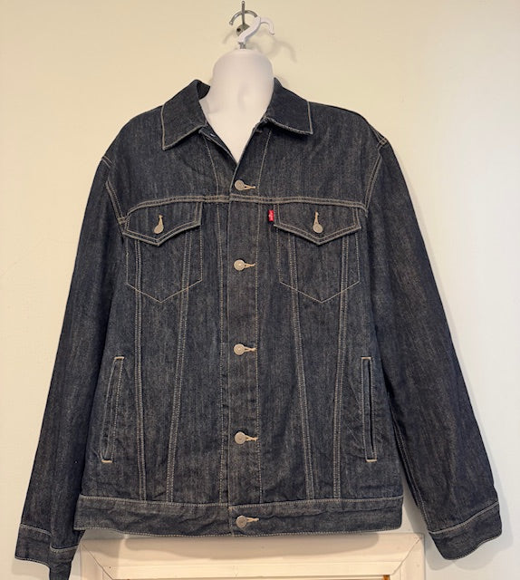 Pre-Owned Levi Strauss Dark Denim Jacket Size 2XL