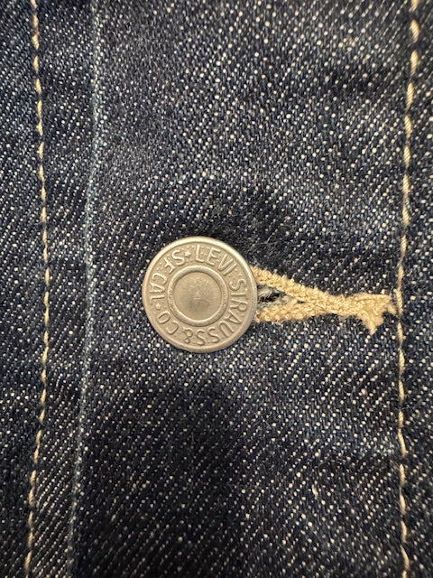Pre-Owned Levi Strauss Dark Denim Jacket Size 2XL