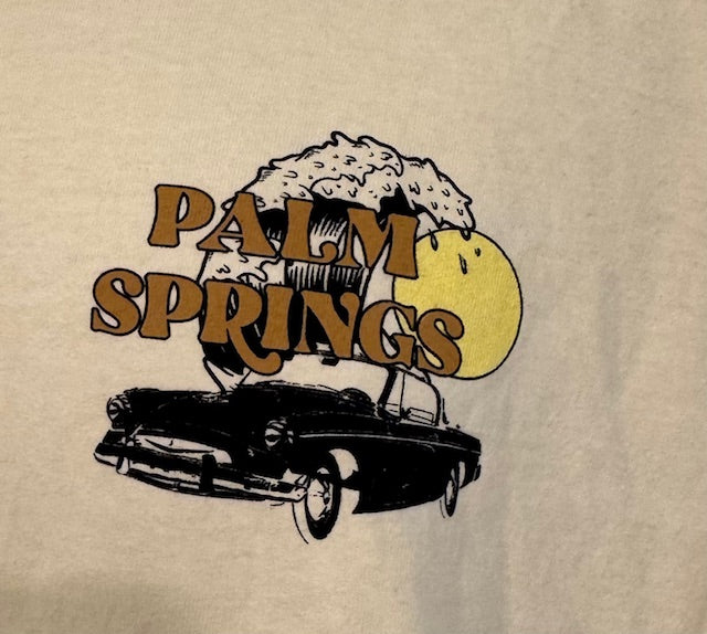 Pre-Owned Palm Springs Puffy Letter Tee Shirt Size XL-XXL