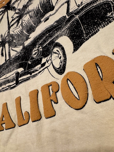 Pre-Owned Palm Springs Puffy Letter Tee Shirt Size XL-XXL