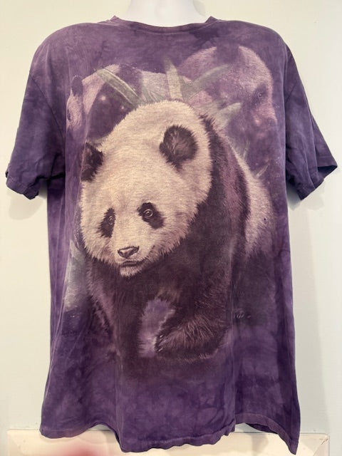 Pre-Owned Panda "The Mountain" Tee Shirt Large w/ Pinholes