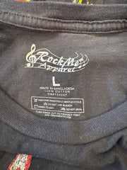 Pre-Owned Motley Crue/Def Leppard 2022 Concert Tour Tee Shirt Size Large