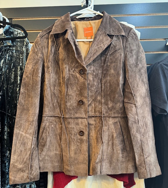 Pre-owned Vintage Suede Jacket by ANONYMOUS John Carlisle Size Small