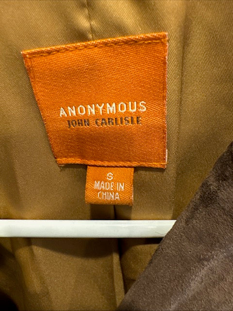 Pre-owned Vintage Suede Jacket by ANONYMOUS John Carlisle Size Small