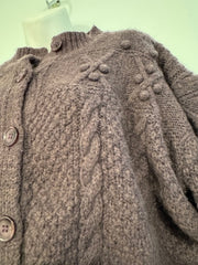 Pre-Owned Purple Puffy Cropped Sweater by Bohme Size Large