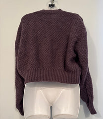 Pre-Owned Purple Puffy Cropped Sweater by Bohme Size Large