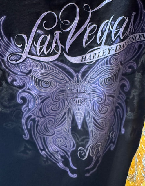 Custom Las Vegas Harley Davidson Quilt and T Shirt Collaboration made by "GRANNY D" OSFM